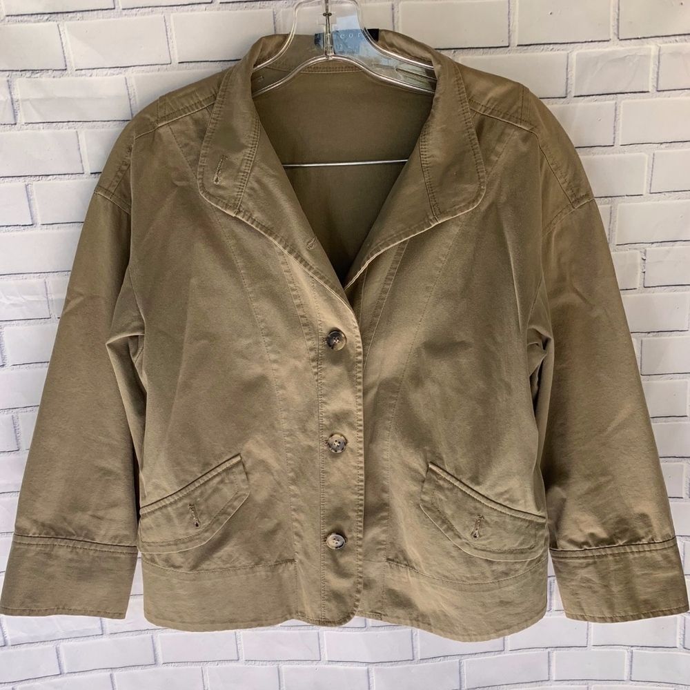 Theory Khaki Tan‎ Jacket Size 12